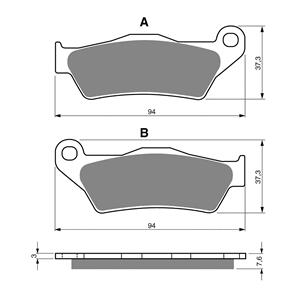 GOLDFREN BRAKE PADS GOLDFREN SINTERED SPORTS GF031 - S3 ( PH114 )