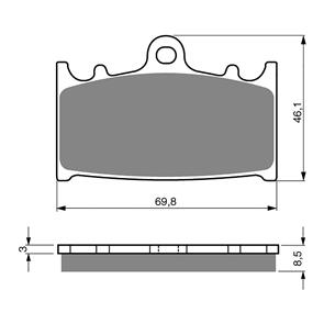 GOLDFREN BRAKE PADS GOLDFREN SINTERED SPORTS GF032 - S3 ( PH53 )