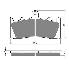 GOLDFREN BRAKE PADS GOLDFREN SINTERED SPORTS GF039 - S3 ( PH122 )