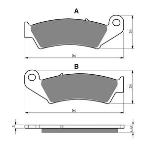 GOLDFREN BRAKE PADS GOLDFREN SINTERED SPORTS GF041 - S3