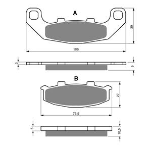 GOLDFREN BRAKE PADS GOLDFREN SINTERED SPORTS GF044 - S3 ( PH60 )