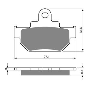 GOLDFREN BRAKE PADS GOLDFREN OFFROAD RACING GF046 - K5 ( PR106 )