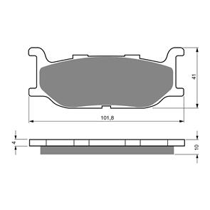 GOLDFREN BRAKE PADS GOLDFREN SINTERED SPORTS GF048 - S3 ( PH105 )