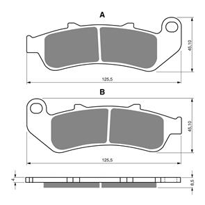 GOLDFREN BRAKE PADS GOLDFREN SINTERED SPORTS GF055 - S3 ( PH123 )