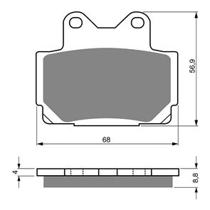 GOLDFREN BRAKE PADS GOLDFREN SINTERED SPORTS GF067 - S3 ( PH33 )