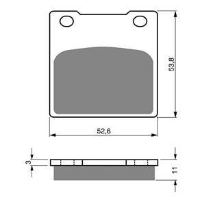 GOLDFREN BRAKE PADS GOLDFREN SINTERED SPORTS GF068 - S3 ( PH07 )