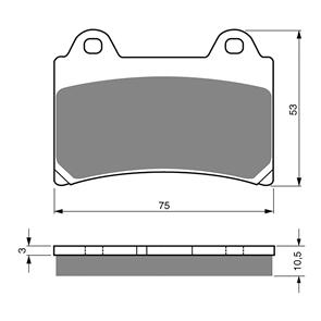 GOLDFREN BRAKE PADS GOLDFREN SINTERED SPORTS GF073 - S3 ( PH39 )