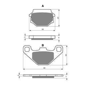 GOLDFREN BRAKE PADS GOLDFREN SINTERED SPORTS GF084 - S3 ( PH16 )