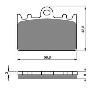 GOLDFREN BRAKE PADS GOLDFREN SINTERED SPORTS GF090 - S3 ( PH101 )