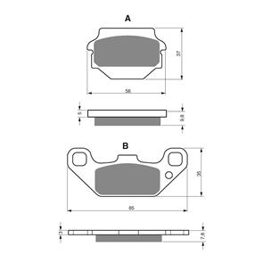 GOLDFREN BRAKE PADS GOLDFREN OFFROAD RACING GF091 - K5 ( PR102 )