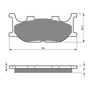 GOLDFREN BRAKE PADS GOLDFREN SINTERED SPORTS GF099 - S3 ( PH155 )