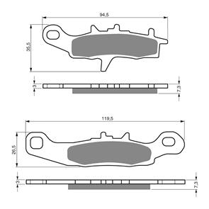 GOLDFREN BRAKE PADS GOLDFREN OFFROAD RACING GF108 - K5 ( PR244 )