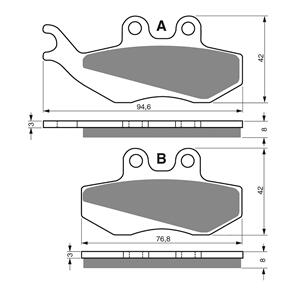 GOLDFREN BRAKE PADS GOLDFREN SINTERED SPORTS GF122 - S3 ( PH173 )