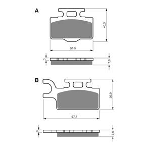 GOLDFREN BRAKE PADS GOLDFREN OFFROAD RACING GF167 - K5 ( PR282 )