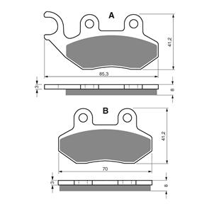 GOLDFREN BRAKE PADS GOLDFREN SINTERED SPORTS GF174 - S3 ( PH250 )