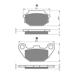 GOLDFREN BRAKE PADS GOLDFREN OFFROAD RACING GF183 - K5 ( PR285 )