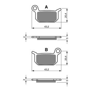 GOLDFREN BRAKE PADS GOLDFREN OFFROAD RACING GF190 - K5 ( PR320 )