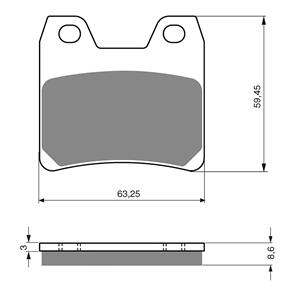 GOLDFREN BRAKE PADS GOLDFREN SINTERED SPORTS GF222 - S3 ( PH308 )