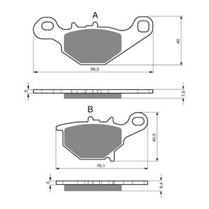 GOLDFREN BRAKE PADS GOLDFREN OFFROAD RACING GF226 - K5 ( PR348 )