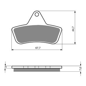 GOLDFREN BRAKE PADS GOLDFREN OFFROAD RACING GF232 - K5 ( PR258 )