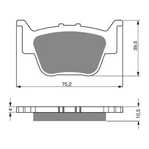 GOLDFREN BRAKE PADS GOLDFREN OFFROAD RACING GF243 - K5 ( PR330 )