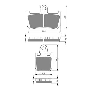 GOLDFREN BRAKE PADS GOLDFREN SINTERED SPORTS GF246 - S3 ( PH384 )