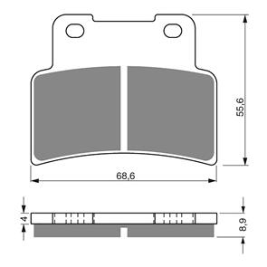 GOLDFREN BRAKE PADS GOLDFREN SINTERED SPORTS GF251 - S3 ( P377 )