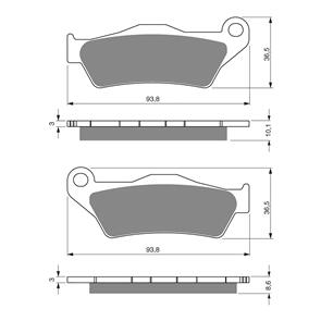 GOLDFREN BRAKE PADS GOLDFREN SINTERED SPORTS GF292 - S3 ( PH323 )