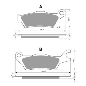 GOLDFREN BRAKE PADS GOLDFREN OFFROAD RACING GF309 - K5 ( PR451 )