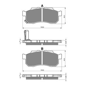 GOLDFREN BRAKE PADS GOLDFREN OFFROAD RACING GF338 - K5 ( PR411 )