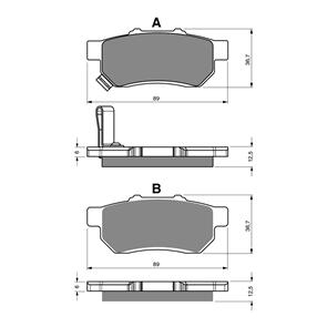 GOLDFREN BRAKE PADS GOLDFREN OFFROAD RACING GF340 - K5 ( PR413 )