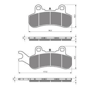 GOLDFREN BRAKE PADS GOLDFREN OFFROAD RACING GF376 - K5 ( PR508 )