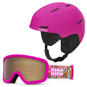 GIRO 2024 YOUTH SPUR HELMET + CHICO 2.0 PINK GOGGLES