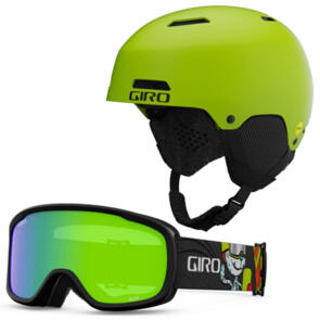 GIRO 2024 YOUTH CRUE MIPS + BUSTER BLACK ASHES GOGGLES