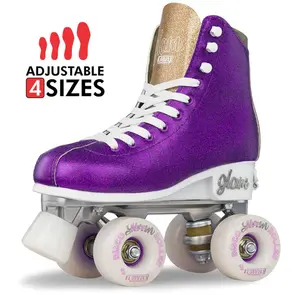 CRAZY SKATES GLAM PURPLE SIZE ADJUSTABLE ROLLER SKATES