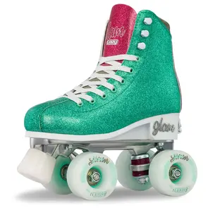 CRAZY SKATES GLAM TEAL ROLLER SKATES