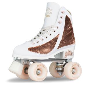 CRAZY SKATES GLITZ ROSE GOLD ROLLER SKATES
