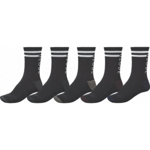 GLOBE CARTER CREW SOCKS 5 PACK BLACK/ASSORTED