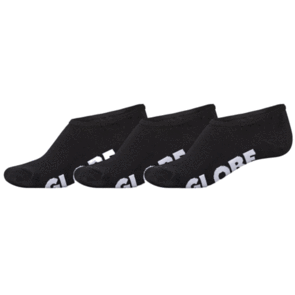 GLOBE LOW IMPACT INVISIBLE SOCK 3 PK BLACK