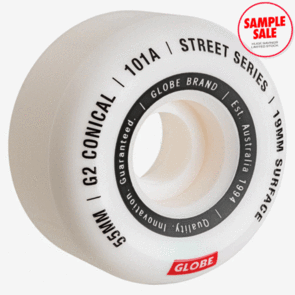 GLOBE SAMPLE -  G2 CONICAL STREET WHEEL WHITE ESSENTIAL 53MM
