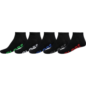 GLOBE YOUTH STEALTH ANKLE SOCK 5 PACK BLACK