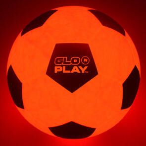 GLO N PLAY LED RUBBER SOCCER BALL ORANGE & BLACK