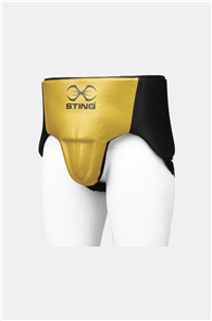 STING PRO LEATHER ABDOMINAL GUARD BLACK / GOLD 
