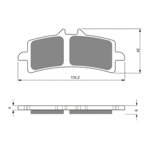 GOLDFREN BRAKE PADS SINTERED SPORTS GF258 - S3 ( PH389 )