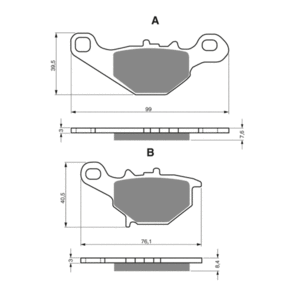 GOLDFREN BRAKE PADS OFFROAD RACING GF109 - K5 ( PR243 )