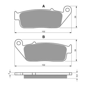 GOLDFREN BRAKE PADS SINTERED SPORTS GF014 - S3 ( PH48 )