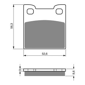 GOLDFREN BRAKE PADS SINTERED SPORTS GF129 - S3 ( PH182 )