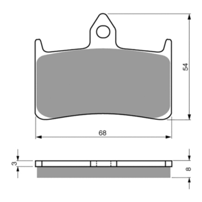 GOLDFREN BRAKE PADS SINTERED SPORTS GF069 - S3 ( PH62 )