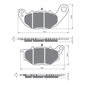 GOLDFREN BRAKE PADS SINTERED SPORTS GF369 - S3 ( P489 )