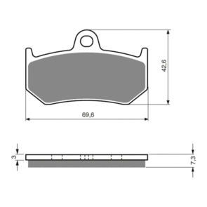 GOLDFREN BRAKE PADS SINTERED SPORTS GF235 - S3 ( PH298 )